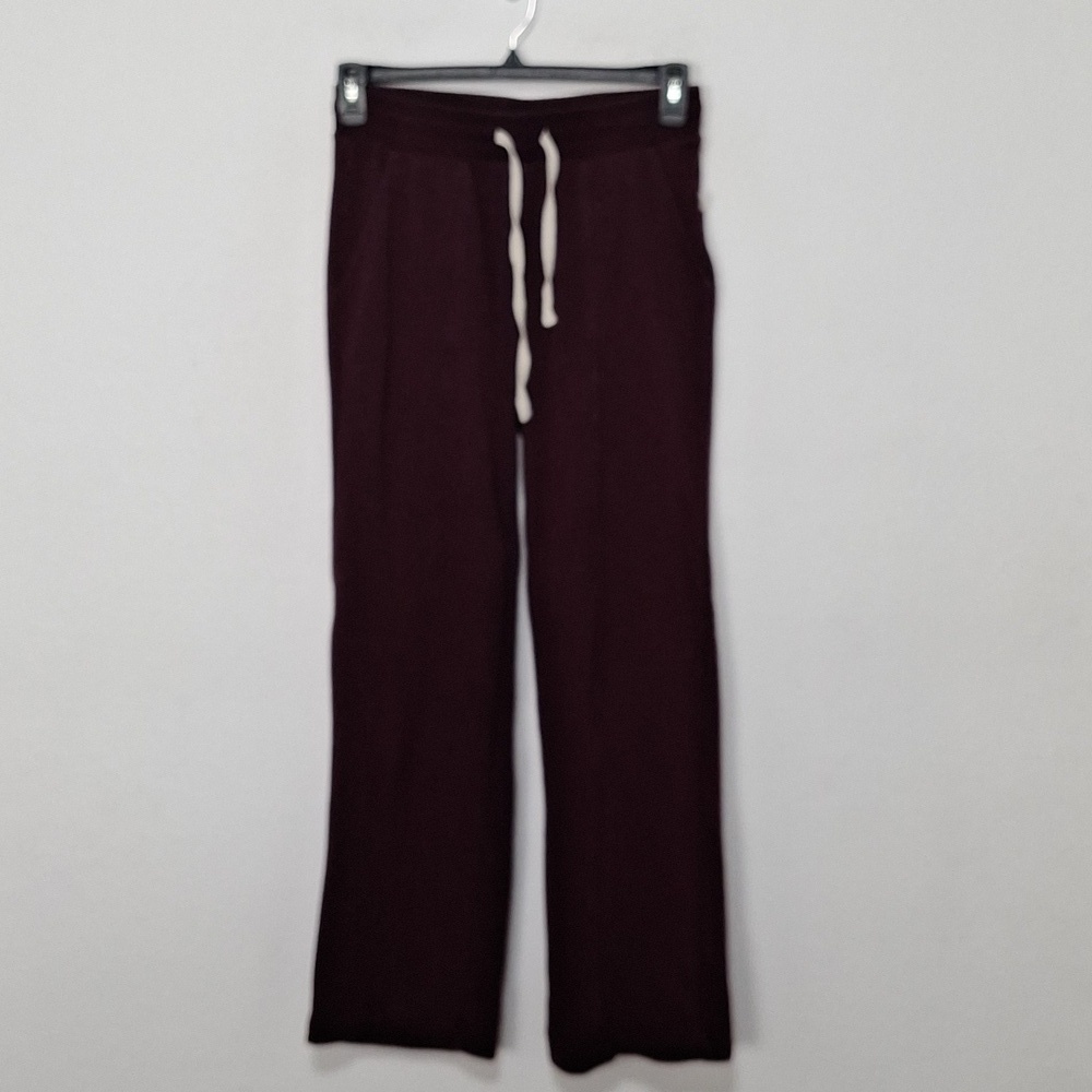 UGG Burgundy Athleisure Lounge Streetwear W/Pockets Wide Leg Sweatpants Size S